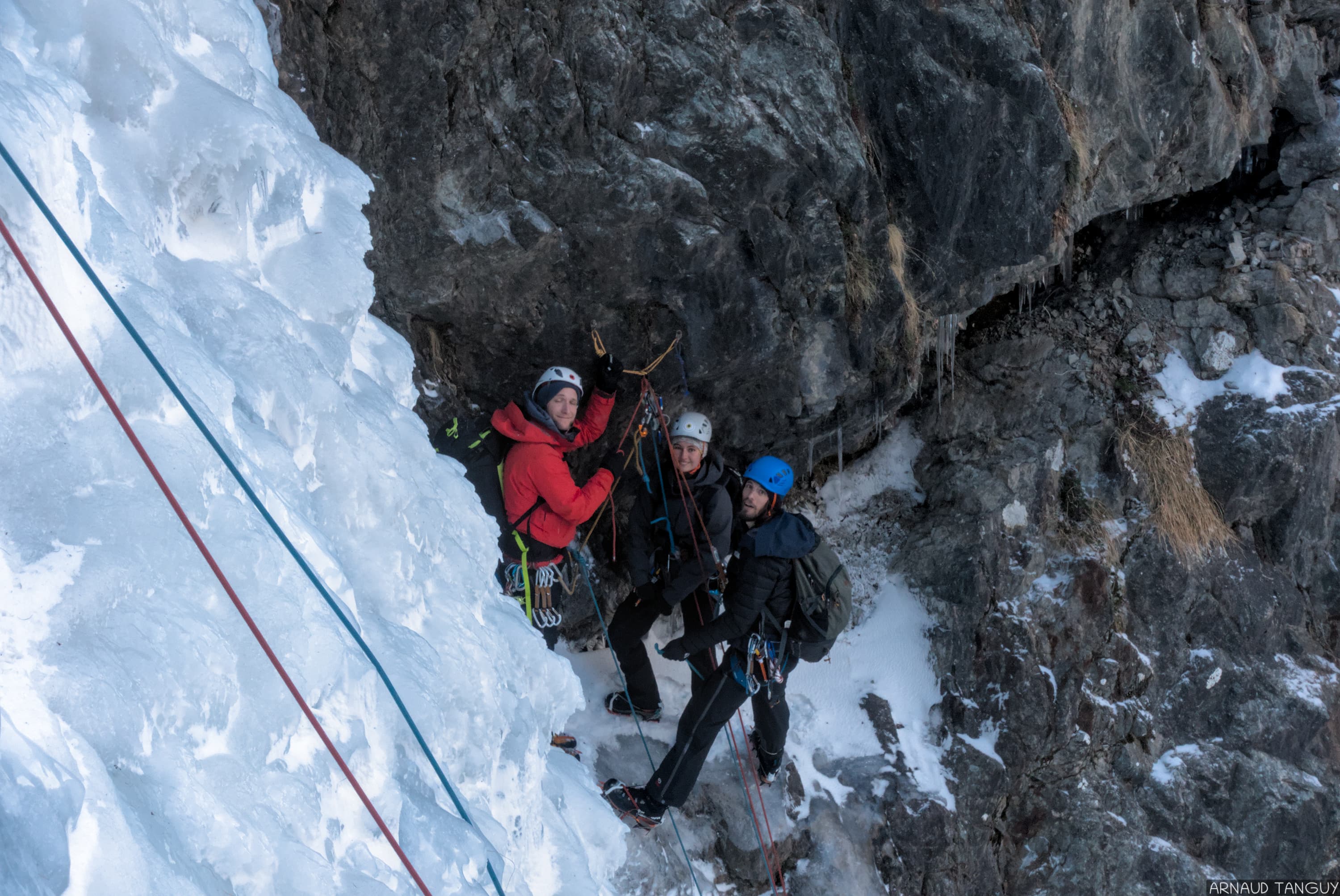 Louis, Léa et Tom-Alex au premier relai de Délire du Chacal