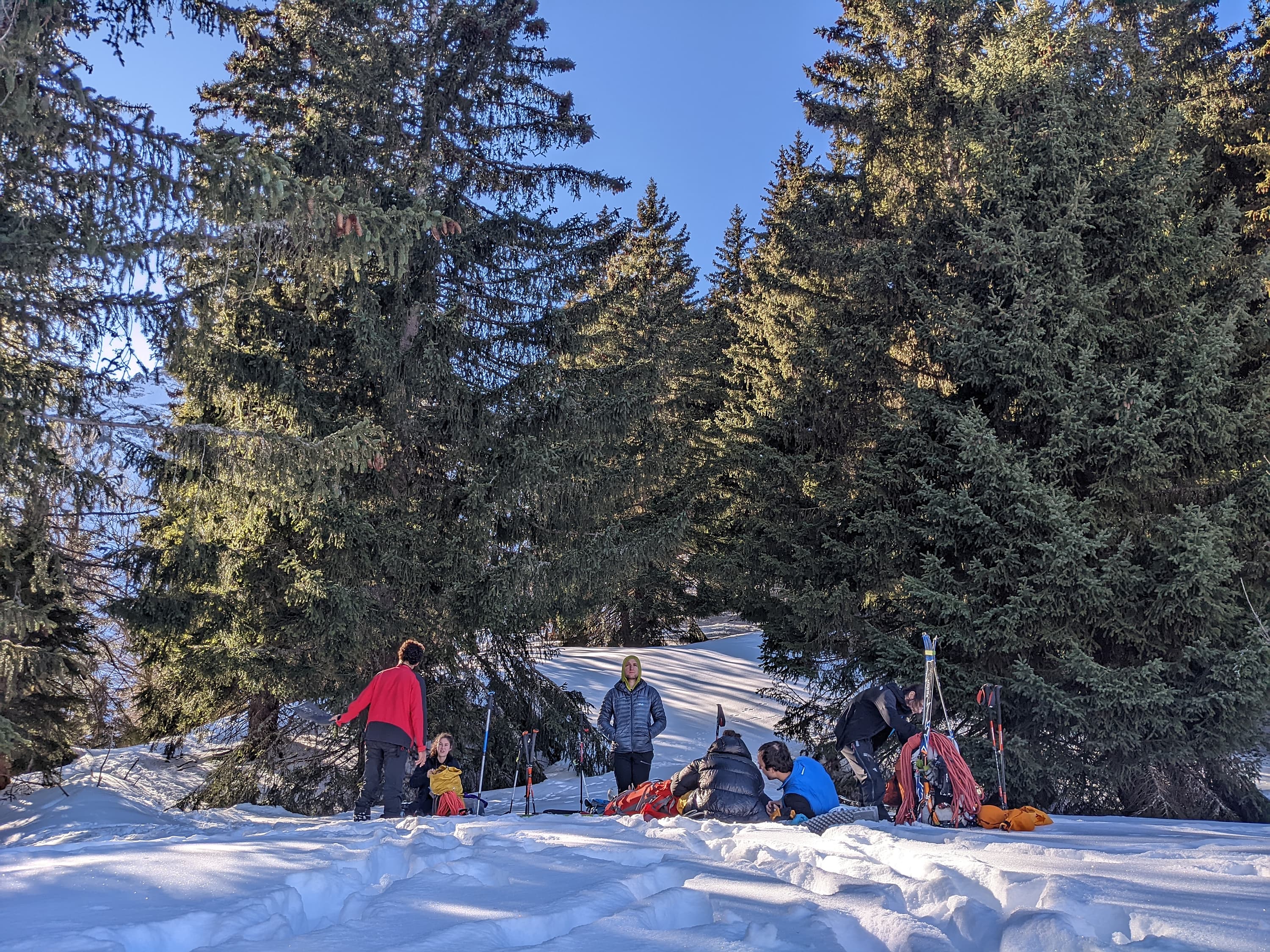 Petit repos bien mérité après l'épopée du couloir de terre
