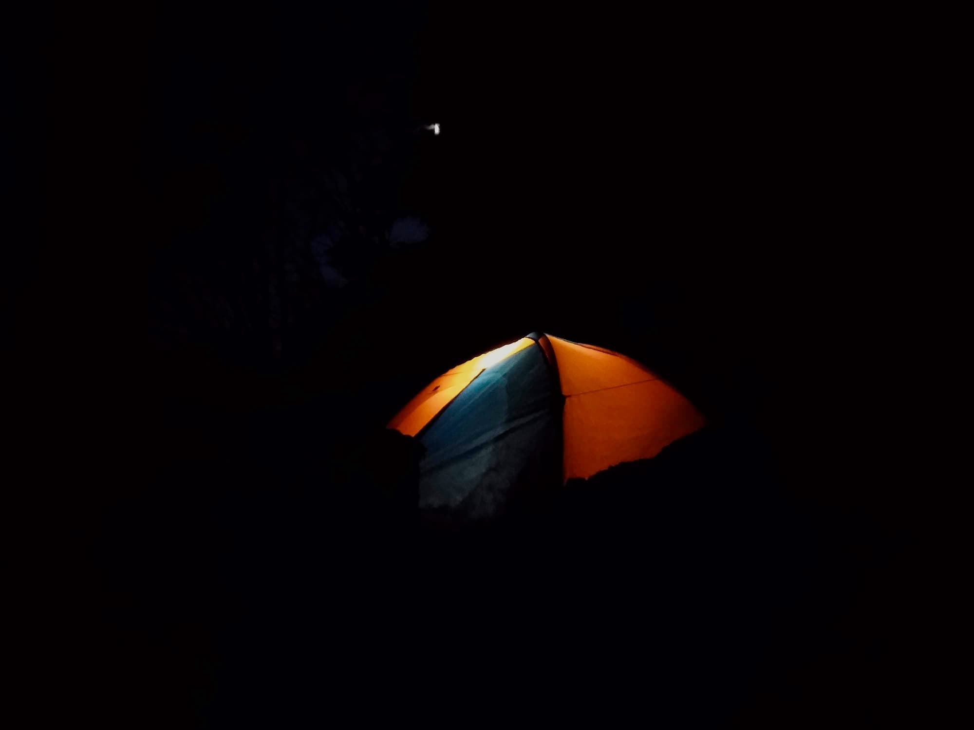 Night bivy next to the falls